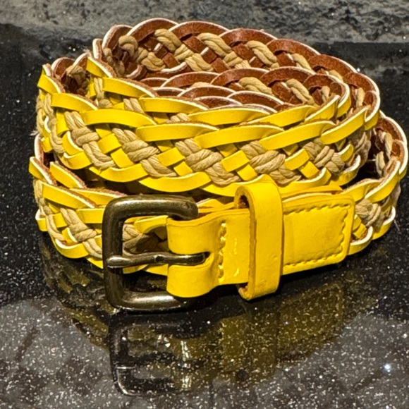 J. Crew Yellow and Tan Braided Belt - Picture 4 of 8